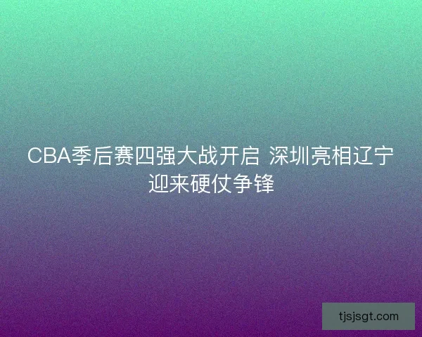 CBA季后赛四强大战开启 深圳亮相辽宁迎来硬仗争锋